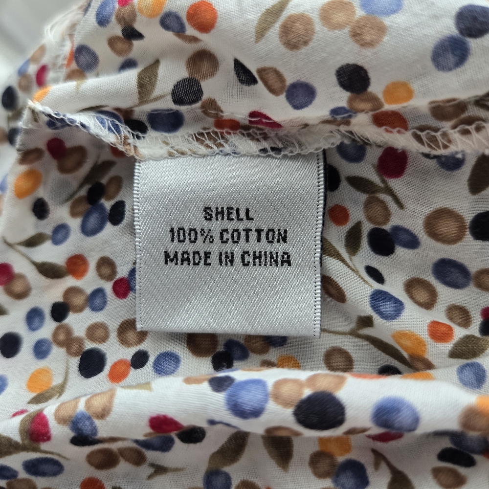 Talbots Classic Micro-floral Print Button Down Size M - Picture 7 of 8